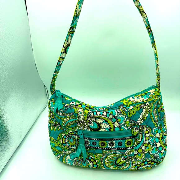 Vera Bradley Peacock Blue Green Shoulder bag Satchel. - Picture 2 of 10